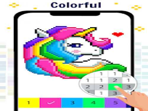 Pixel Art Color by number - Coloring Book Games: Videospiele Grundstück