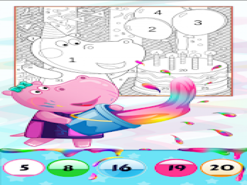 Colore per numero per i bambini: Videospiele Grundstück