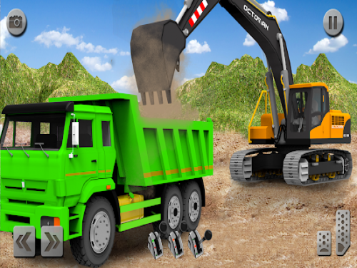 sabbia scavatrice camion guida salvare simulatore: Enredo do jogo