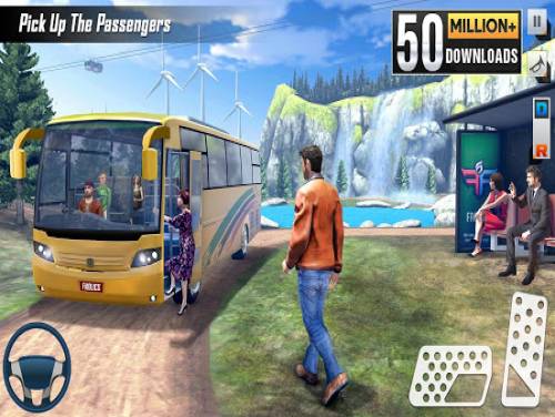 moderno autobus guidare parcheggio: Videospiele Grundstück