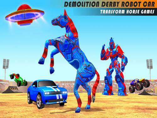 Demolition Derby Car Transform Horse Robot Games: Videospiele Grundstück